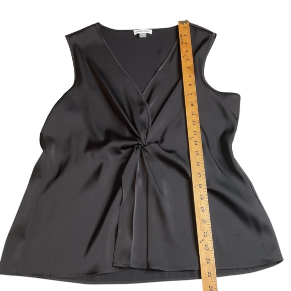 Calvin Klein Black Sleeveless V-Neck Blouse Size XL - Picture 7 of 10
